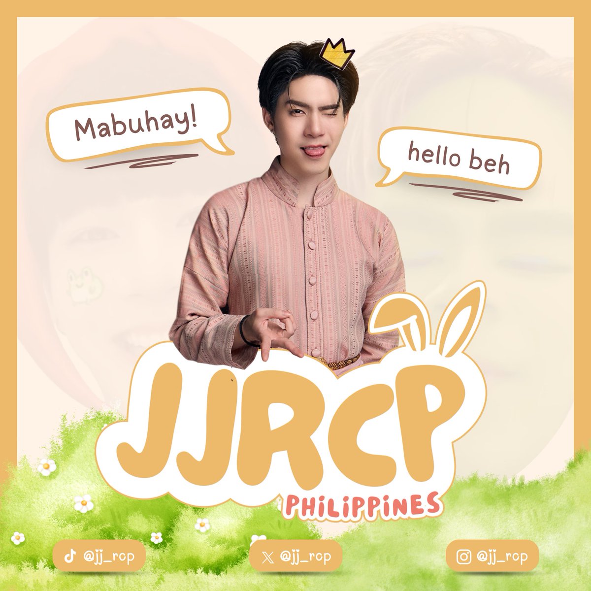 JJRCPPH's tweet photo. Mabuhay mga beh! Welcome to JJ Radchapon PH! 🇵🇭 Support account  po kami para sa projects, events, at walang katapusang pag-fangirl/fanboy kay JJ @jj_rcp 🥕

Huwag nang mahiya, hindi kami nangangagat! Follow na kayo mga beh para updated sa lahat ng ganap! Bilis! 🏃‍♀️💨 #jj_rcp https://t.co/vv05OAsjgP