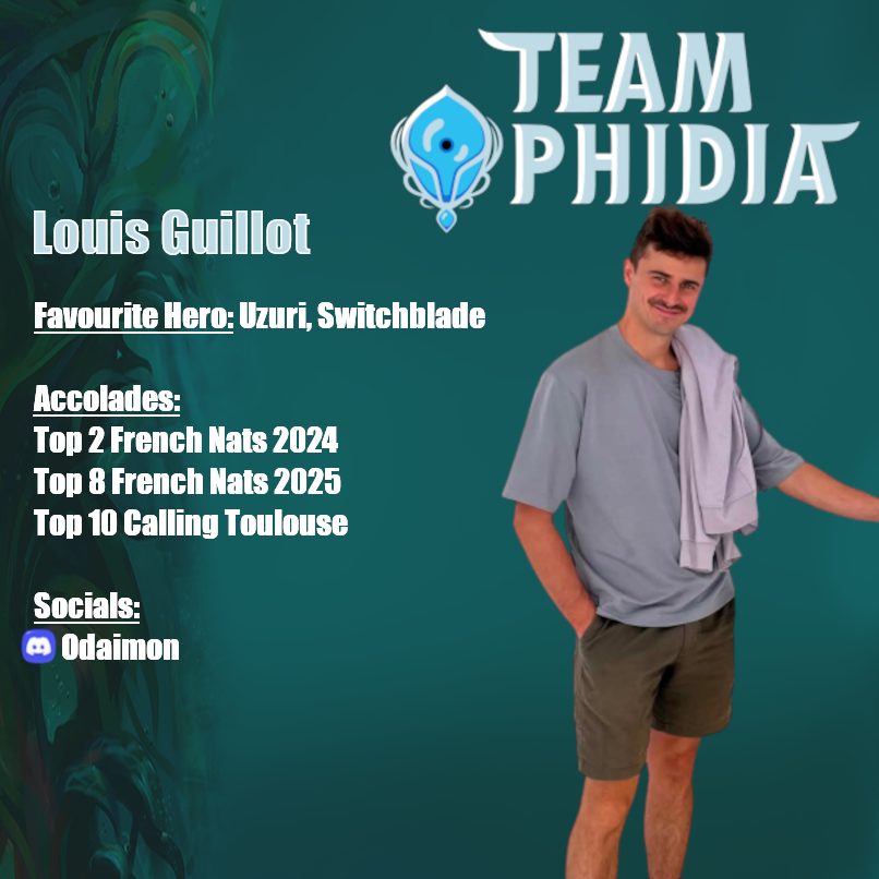 TeamOphidia's tweet photo. After 2 excellent Nationals, Louis was blessed with another result in Calling Toulouse, only barely missing the top 8.

Let's see him try and finally lift the National Trophy next week, and hope his French buff brings him success in Paris !

#fabtcg https://t.co/y8mwlbtEUS