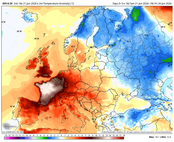 aravind's tweet photo. France gonna hit 45 coming week
Paris already touched 41
UK some places 39
Netherlands ~ 34
Germany ~ 38
Italy - 47.6 (Sicily island)
US many places > 35-40

Yet, no psyops going on in Europe or US against their govts and development. Especially no psyops and instigation against development in far away islands using it. 

There are no news or screenshots claiming "hottest cities of the world are in EU." Their social media influencers aren't instigating their populations against their govt using the weather parroting foreign communist propaganda. 

But in the US the same red-green cabal, working for China, is instigating citizens against data centers and AI, just like in India.