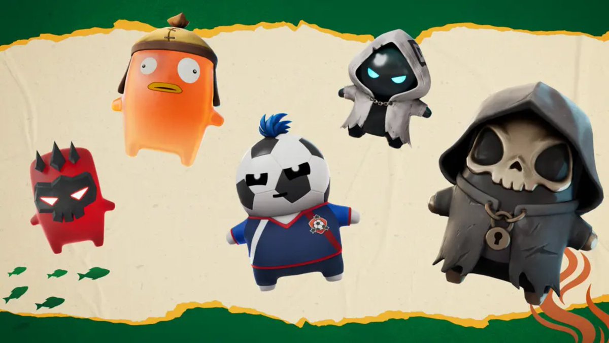 FN_Assist's tweet photo. 5 NEW Sprites arrive with #Fortnite v41.10 on Thursday, June 25th!

⚽ Striker Sprite: Gain Overdrive when you Mantle or Hurdle. Unlock it by scoring a goal at the new Soccer Pitch POI

🐟 Fishy Sprite: Swim speed way up, plus a brief movement speed boost when you take damage

⬆️ Aura Sprite: Gain a Shock Rock charge when you deal enough damage

💪 Boss Sprite: Boosts your max Health and Shield. Drops from any Fortnite: Runners Boss

☠️ Grim Reaper Sprite: Anyone who attacks you gets marked for a duration

🔗 Read more: https://t.co/EGtUwFQaup
