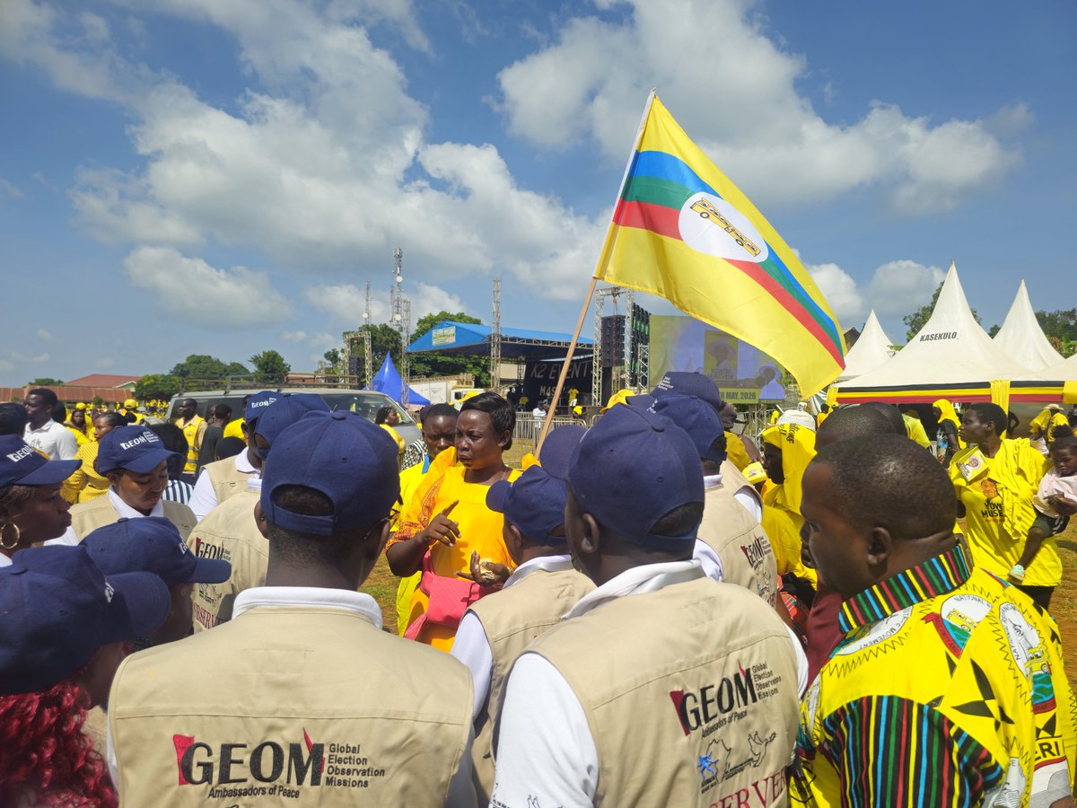 geom_elections's tweet photo. As Global Election Observation Missions (GEOM), we are on the ground observing the ongoing electoral processes for the Kalangala District Woman Member of Parliament By-Election scheduled for 24 June 2026, following the passing of former MP Hellen Nakimuli. #Kalangalabyelection https://t.co/QN4KCByNJn