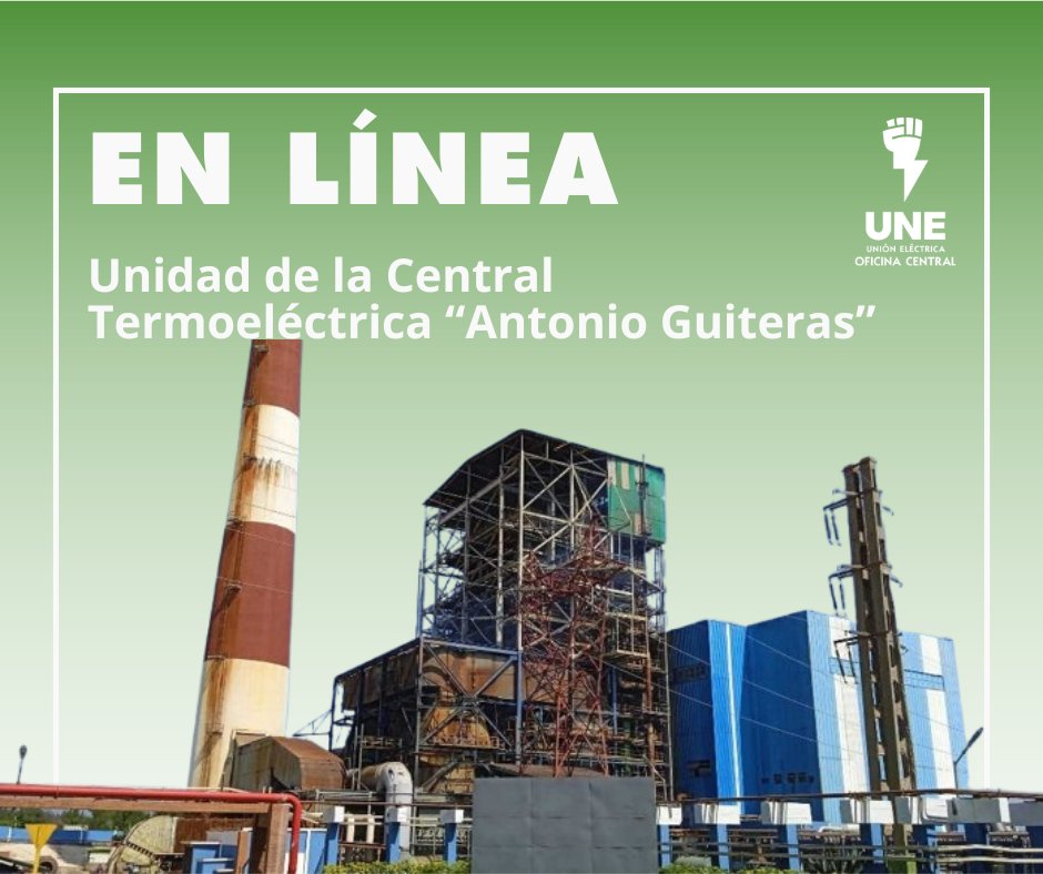 OSDE_UNE's tweet photo. 🟢 8:54 || En línea la Unidad de la CTE Antonio Guiteras. https://t.co/OO5fZDX8xs