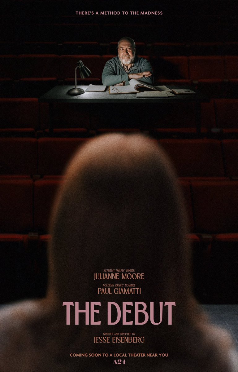 FilmUpdates's tweet photo. The first posters for Jesse Eisenberg’s ‘THE DEBUT’ have been released.

Starring Julianne Moore and Paul Giamatti. https://t.co/SnrCHt3rak
