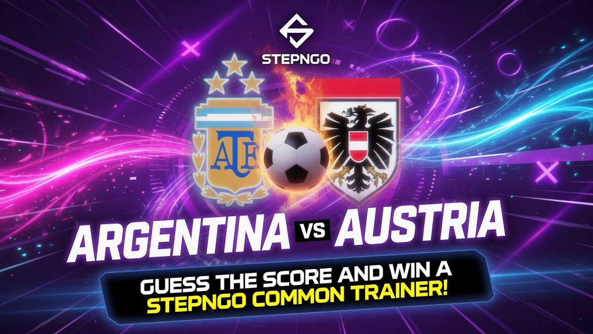 CioSilv's tweet photo. ARGENTINA vs AUSTRIA TONIGHT! 

Guess the exact score and win a #STEPNGO Common Trainer! 
Follow , RT &amp; Drop your prediction in the comments.
Winner announced after the match! 

#ArgentinaVsAustria #STEPNGO https://t.co/Nd4v4y8Lz4