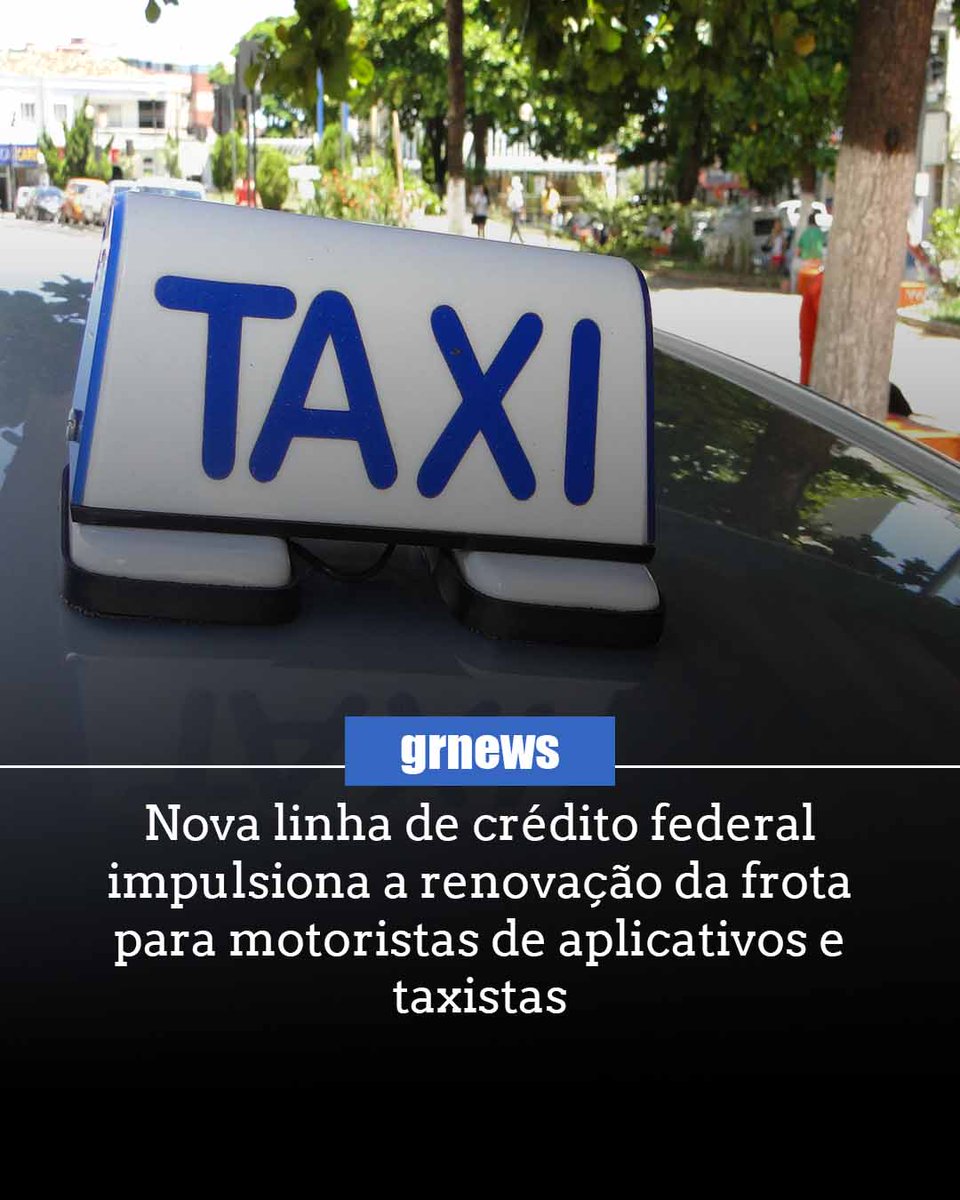 grnews's tweet photo. 🚗📲 Motoristas de aplicativos e taxistas já podem solicitar crédito para compra de veículos novos pelo programa Move Brasil. A iniciativa oferece juros diferenciados e prevê R$ 30 bilhões para renovação da frota. Saiba mais em https://t.co/WhQ3Qp49Uk. https://t.co/cYfdU2Sbrf