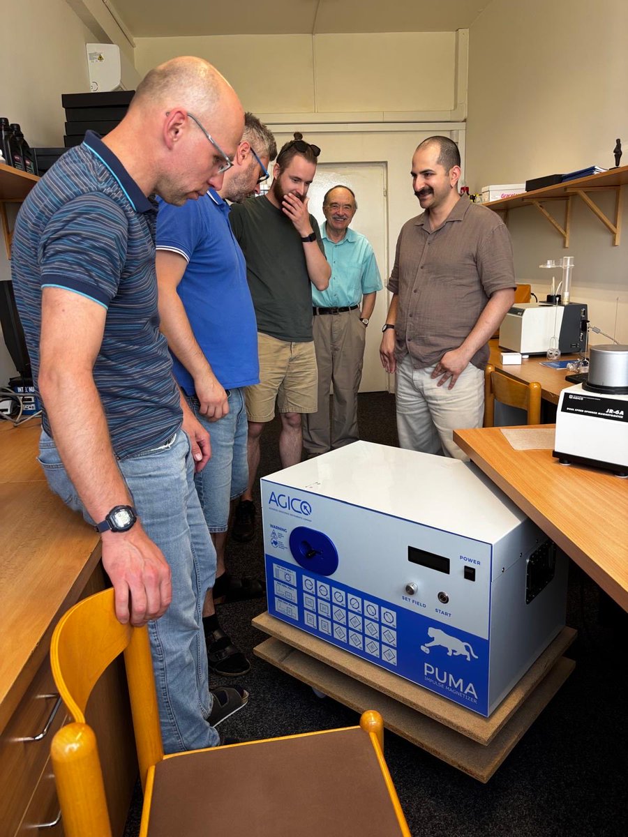 Pmag_GLI's tweet photo. Great visit to AGICO Ltd. last week in Brno! We had the chance to see and test their latest paleomagnetic instrumentation, including the new PUMA Pulse Magnetizer and LDA-6 AF Demagnetizer. Thanks to the AGICO team for the warm welcome and discussions! https://t.co/Zy49mUJdKp