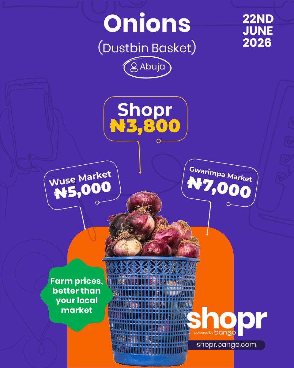 bangonigeria's tweet photo. This is how much you could save on a pot of stew. 

Now imagine doing that without stepping into busy markets in Abuja. 🫣

Shop fresh ingredients at farmers' prices on Shopr by Bango! https://t.co/b0DDWFqoTp