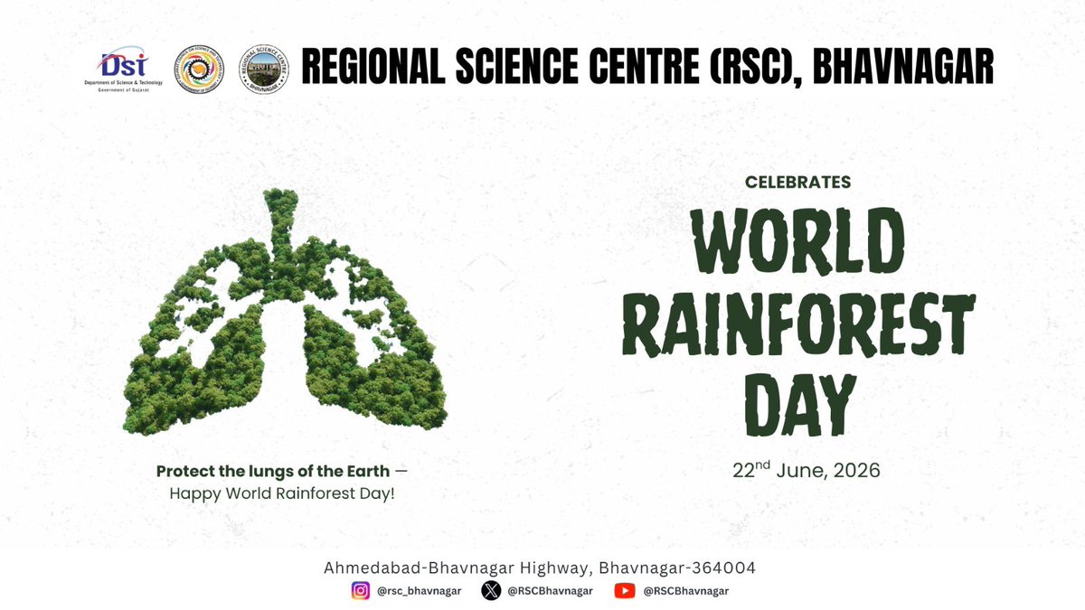 RSCBhavnagar's tweet photo. Every tree in a rainforest tells a story of life, resilience, and balance. This #WorldRainforestDay, let's stand together to conserve these priceless ecosystems that sustain our planet. 🌎
#RSCBhavnagar #SaveRainforests #Biodiversity https://t.co/e9qBiF08XI