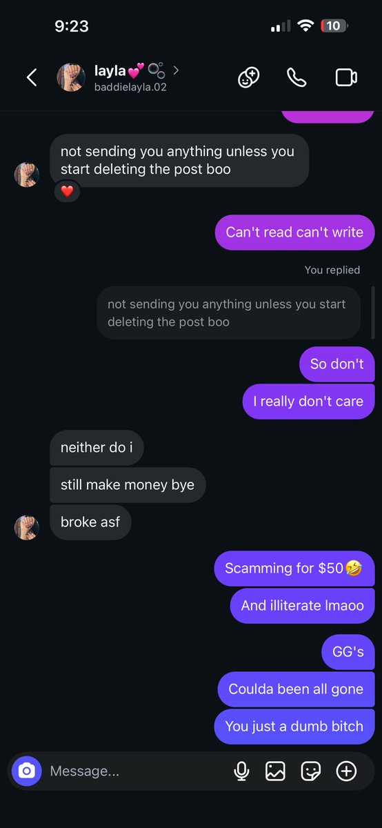 PawgsScam89841's tweet photo. Report this scammers accounts. snap, all her twitter accounts @truelayla02 @layla02baddie and her instagram @ baddielayla.02 #buyingcontent https://t.co/aAf6mhjP2o
