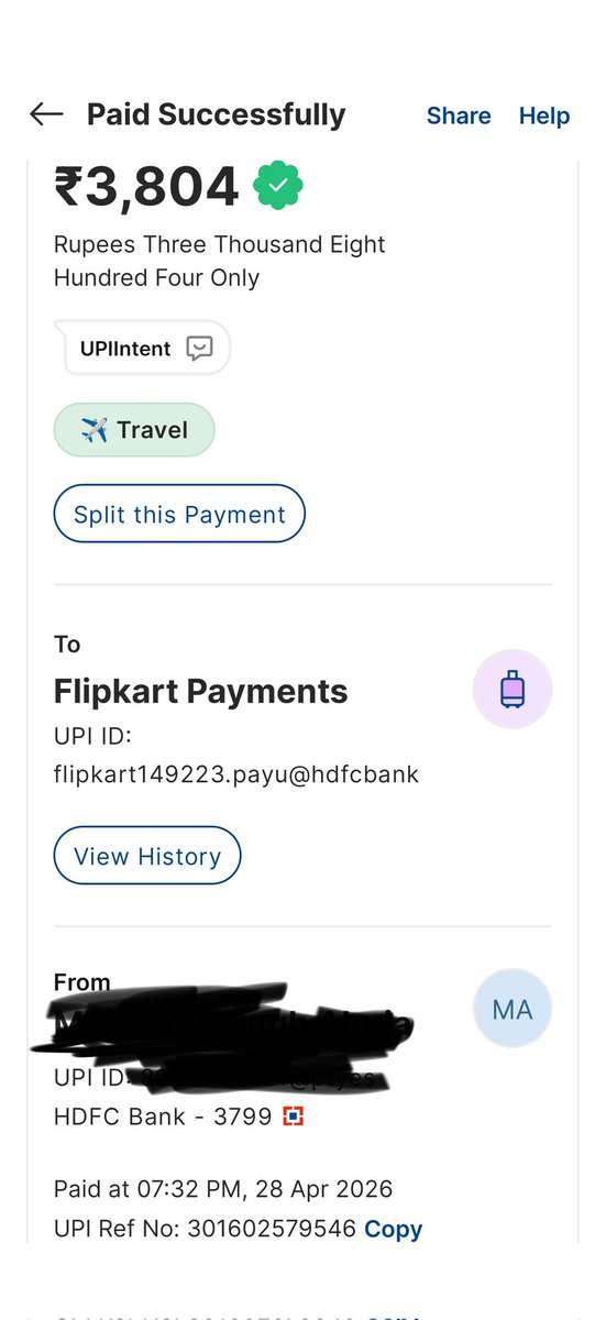 manmeet_ahuja's tweet photo. I was booking a hotel on 28th April 2026 I made the payment and it was successful, but the booking was not completed. It's been 1.5 months now and I still haven't received my refund @flipkartsupport @Flipkart https://t.co/Xbx96JDl5k