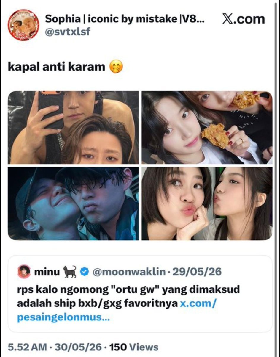 ives_vt's tweet photo. @babyskyme_ gausah denial kak, dr akunnya udah jelas dia ini gyuhaoist mentok. knp dia bawa2 gyuhaoist ya simply karena goblok aja. ga nyampe sampe situ otaknya https://t.co/yB5w4Bie2W
