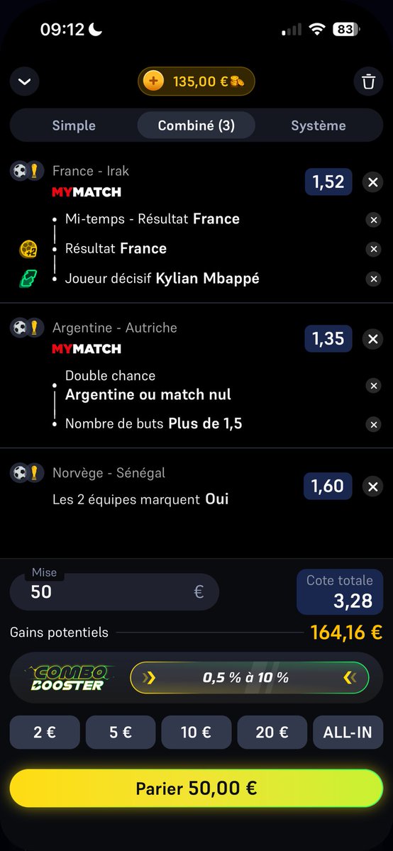 numeroten74's tweet photo. @TotopronoBet T’en  pense quoi ? Peut être j’enlèverai Mbappé suivant la composition https://t.co/RamqSDTuC9