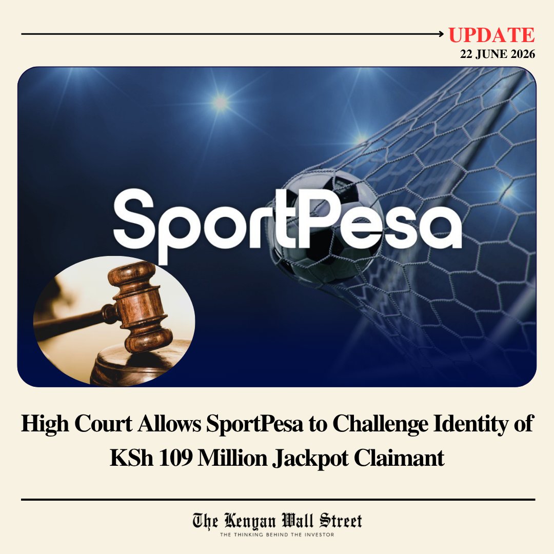 kenyanwalstreet's tweet photo. The Kenyan High Court has allowed SportPesa to introduce fresh evidence questioning the identity of John Friendrich, who is pursuing a KSh 109.2 million jackpot claim against the betting firm, in a ruling delivered by Justice P.M. Mulwa on June 11, 2026.

Friendrich argues SportPesa cannot dispute his identity after accepting his registration, deposits and bets for more than nine years under KYC and AML regulatory requirements, and that identity concerns emerged only after he filed his claim.

SportPesa contends evidence from the Registrar of Births raises questions about whether a birth certificate relied upon by the plaintiff belongs to him.

The court granted Friendrich an opportunity to file rebuttal evidence challenging the new material.

https://t.co/txkHhwkFTe