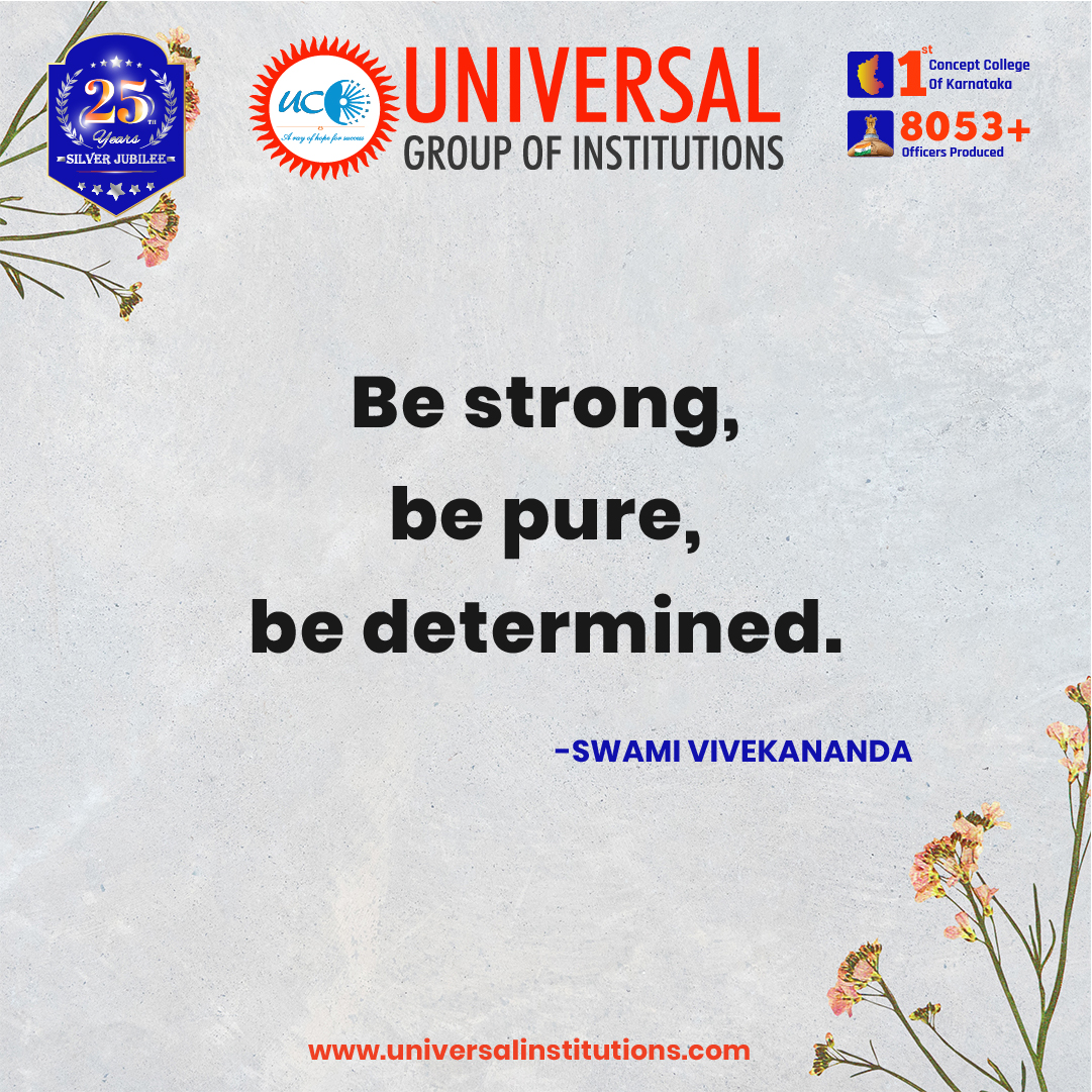 ugibengaluru's tweet photo. โจ Be strong. Be pure. Be determined. ๐ฑ
Building strong minds, values, and futures through quality education at Universal Group of Institutions.
#UGI #UniversalInstitutions #Education #StudentMotivation #FutureLeaders #ugibengaluru https://t.co/JNRr3ICdR9
