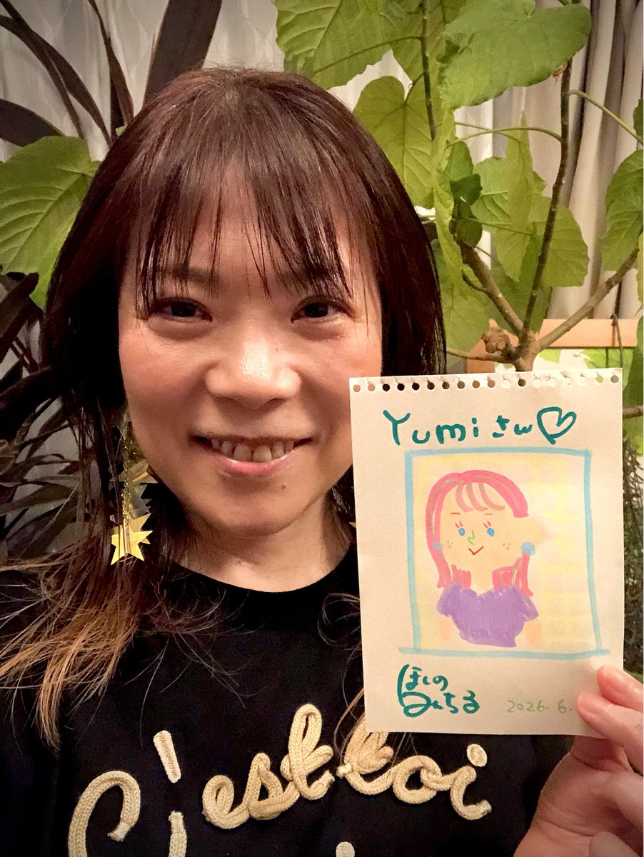 みちるちゃんが告知で描いてくれた似顔絵くれました💗似てますか