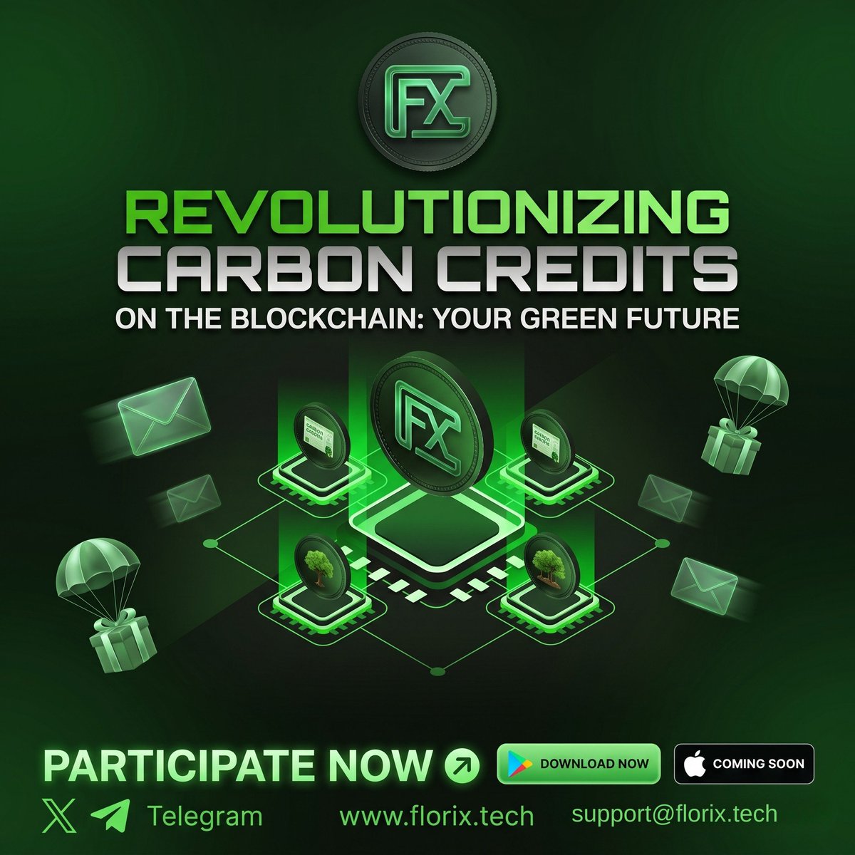 FlorixTech's tweet photo. Your green future starts on-chain. 🌿🔒

Secure, traceable, and revolutionary #carboncredit trading is now live. Get the official Florix app on the Google Play Store and take action!

👇 Download &amp; participate now: 🔗 https://t.co/ne84yZuDhx

#Blockchain #GreenTech #Web3 https://t.co/0AV9cUp4yz
