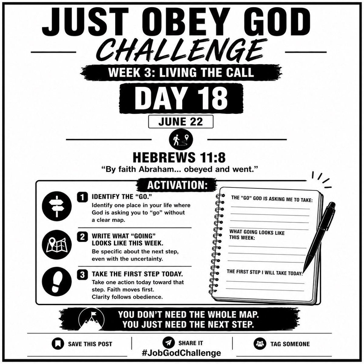 rolandaallen's tweet photo. Week 3 - Living The Call
Day 18 - Just Obey God

#JobGodChallenge
#PlanningWithGod
#HiddenOnes 
#ACTSSistersCircle
#TheSolutionInstitute https://t.co/bC1tSVuE40