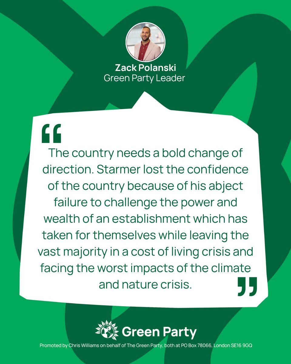 TheGreenParty's tweet photo. The country needs a bold change of direction. https://t.co/HcBc4zhHtY