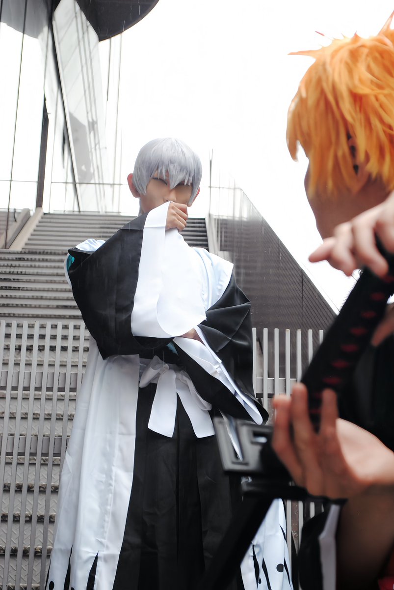 Nagisa_Fuyuki's tweet photo. ⚠️cosplay
※一護衣装違い

BLEACH/市丸ギン

「おもろいこやなぁ、僕が恐ないんか？」

 #アコスタ梅田茶屋町 https://t.co/CEhzfqEQpb