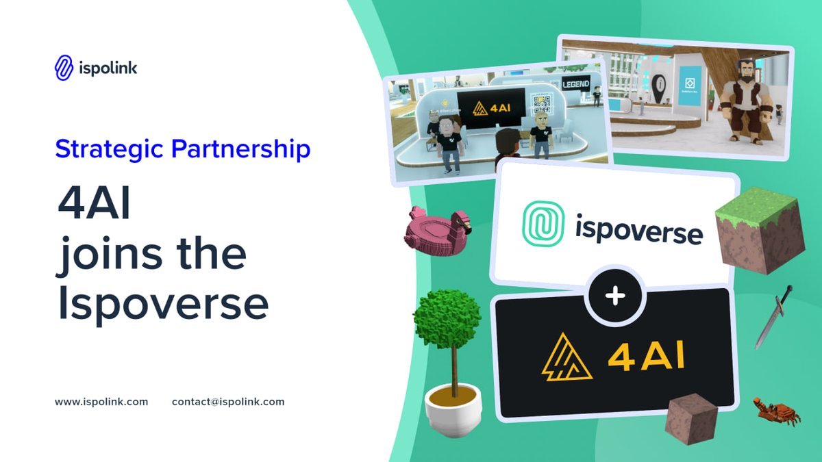 ispolink's tweet photo. 🤝@4aibsc joins the @IspoverseGame 

Welcome @4AI_BSC to the Ispolink Eco -   a decentralised AI marketplace where anyone can request, build & deploy AI agents on @BNBCHAIN 

⚡ AI agents. Built by anyone.
🌐 4AI uses Ispoverse #GameFI experieces
🤖 Decentralised intelligence at scale

The future of AI collaboration just got bigger 🔥

👇 https://t.co/4jZoflYRzD
#Ispoverse #4AI #AIAgents #BSC #Web3 #BNB