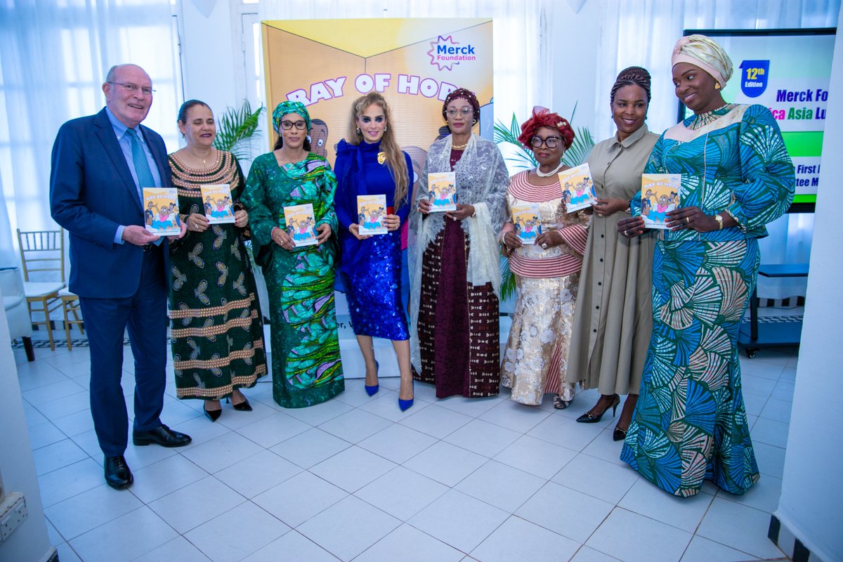 MerckFoundation's tweet photo. "I am delighted to launch the 'Ray of Hope' storybook and animation film, in partnership with my dear sisters, the African First Ladies

Through this initiative, we aim to raise awareness about the importance of early detection and treatment of childhood cancer.  At Merck Foundation, through our Cancer Access Program, we remain deeply committed to improving access to quality and equitable cancer care across underserved communities. Our Cancer Access Program is built on three strong pillars that are very close to my heart. Through the Merck Foundation Oncology Fellowship Program, we are empowering doctors across Africa with specialized training, fellowships, and master’s degrees — in collaboration with Ministries of Health and leading institutions, with hands-on clinical experience in India, Egypt, and Kenya. 

 Stay tuned for more memorable moments!"  
Dr. Rasha Kelej 
CEO, Merck Foundation