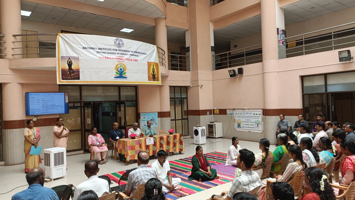 icmr_nirt's tweet photo. 🧘‍♀️ ICMR-NIRT observed the #InternationalDayofYoga2026 under the theme "Yoga for Healthy Ageing". The event featured meditation, an expert talk by Prof. Avinasilingam, and a yoga demonstration by the @ICMR_NIRT team. #IDY2026 

@ICMRDELHI @DeptHealthRes https://t.co/UypMsbKihV