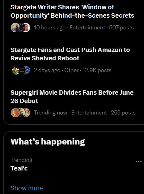 DGStormtrooper's tweet photo. @iamchrisjudge #Tealc trending! #SaveStargate @AmazonMGMStudio @PrimeVideo @amazon @AmazonUK @NASA @esa @GateWorld @dial_the_gate @BaronDestructo @JennyStiven @StargateNow_EU @StargateNow https://t.co/X7ILGzQFCq