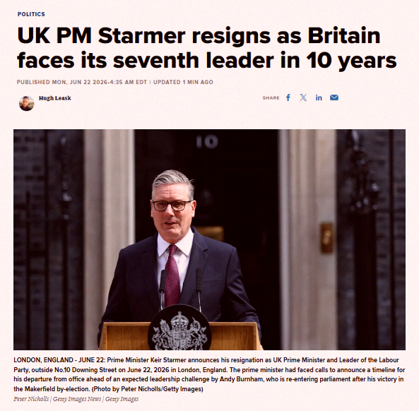 maikim223's tweet photo. 速報🚨：イギリス

英首相のキア・スターマーが辞任しました🇬🇧😱 https://t.co/N1C9Apb6bM