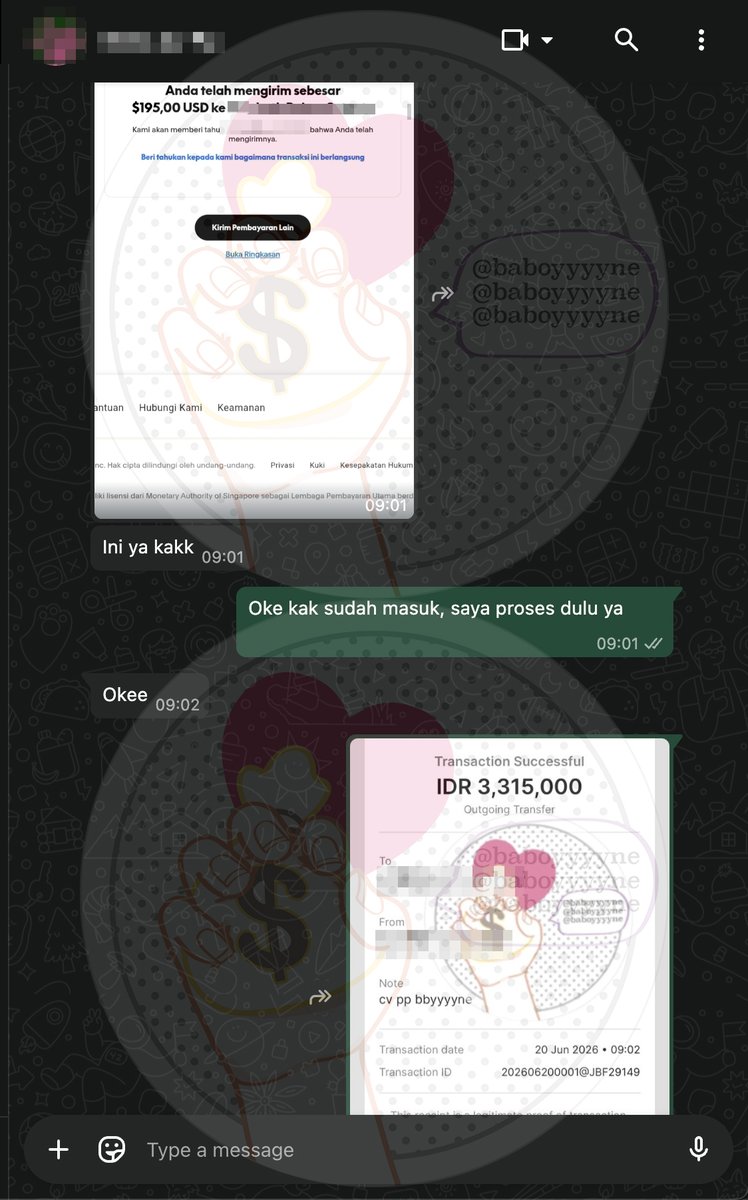 baboyyyyne's tweet photo. #testibbyyyne
Jasa convert Paypal balance USD to IDR
Rate start 16.800/$
✓ Akun pribadi, fnf
‼️Min. $50‼️
✓ Fast process
✓ All banks
✘ no e-wallets
‼️Nama pp dan no rek WAJIB sama‼️

Mention after DM
#zonauang convert cv paypal wts saldo paypal jasa tf paypal https://t.co/JenuGoKML1