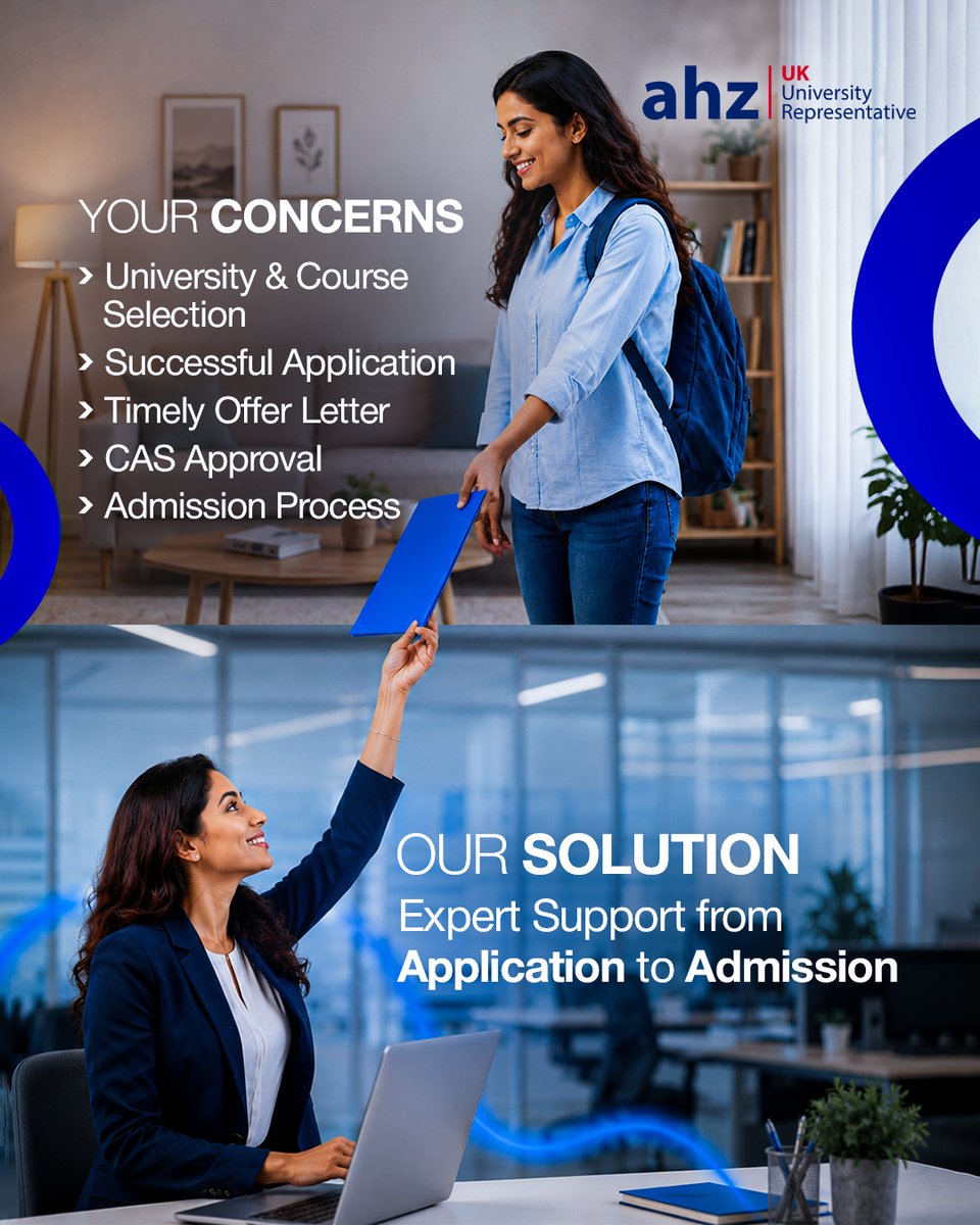 ahz_bangladesh's tweet photo. From choosing the right university and course to securing your CAS, and completing admission smoothly, AHZ is here to support you at every step.
Apply today: https://t.co/dVSpoeE56k
#studyintheUK #UKeducation #ahz #getaheadwithahz #studyabroad #highereducation https://t.co/mDmAJPSTdW