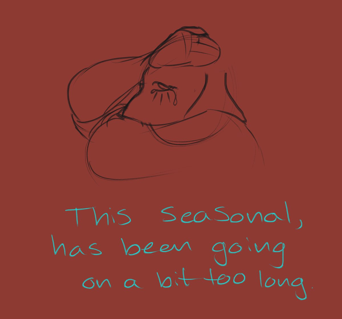 TribePup's tweet photo. Seasonal Sadness https://t.co/zVO3HS9Jvc