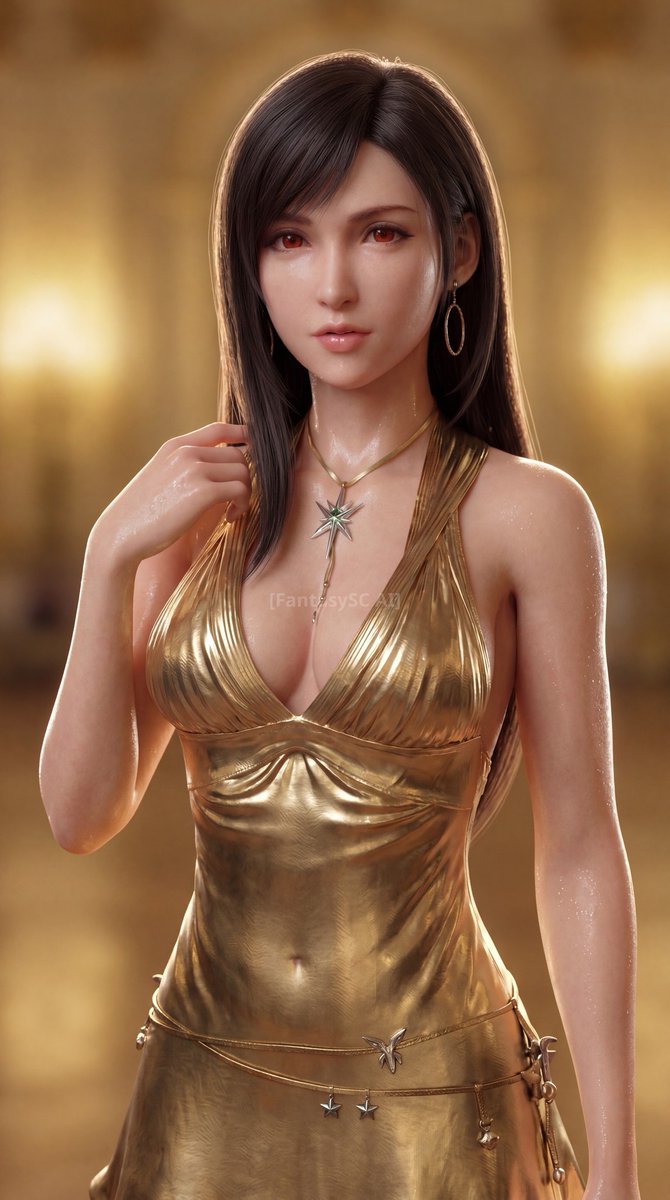 GOLDEN KNOCKOUT! セブンスヘブンの看板娘、ティファ禁断の黄金解禁