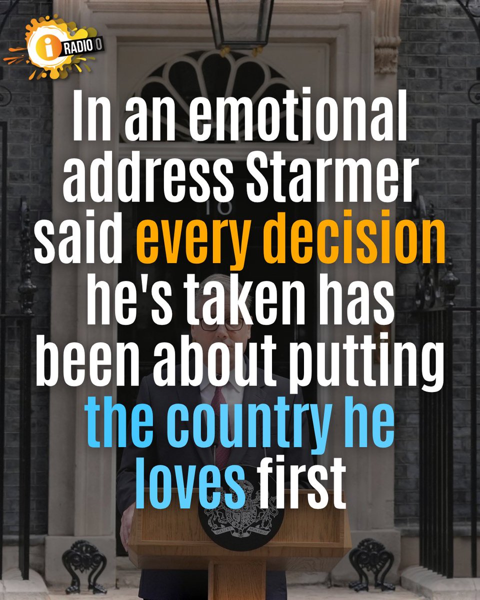 ThisisiRadio's tweet photo. 🚨 BREAKING 🚨

Keir Starmer has announced plans to step down as UK Prime Minister after pressure on him to resign has grown over the past few weeks.

#UK #Breaking #News #KeirStarmer https://t.co/z6jl1aIjmn