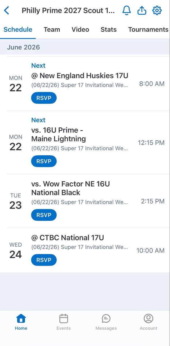 P_Haag50's tweet photo. Excited to get the chance to play at the Super 17 invitational this week at Diamond Nation

@PhillyPrime8 
@SFRamsBaseball 

Schedule for this week: https://t.co/uy62aRD9eB