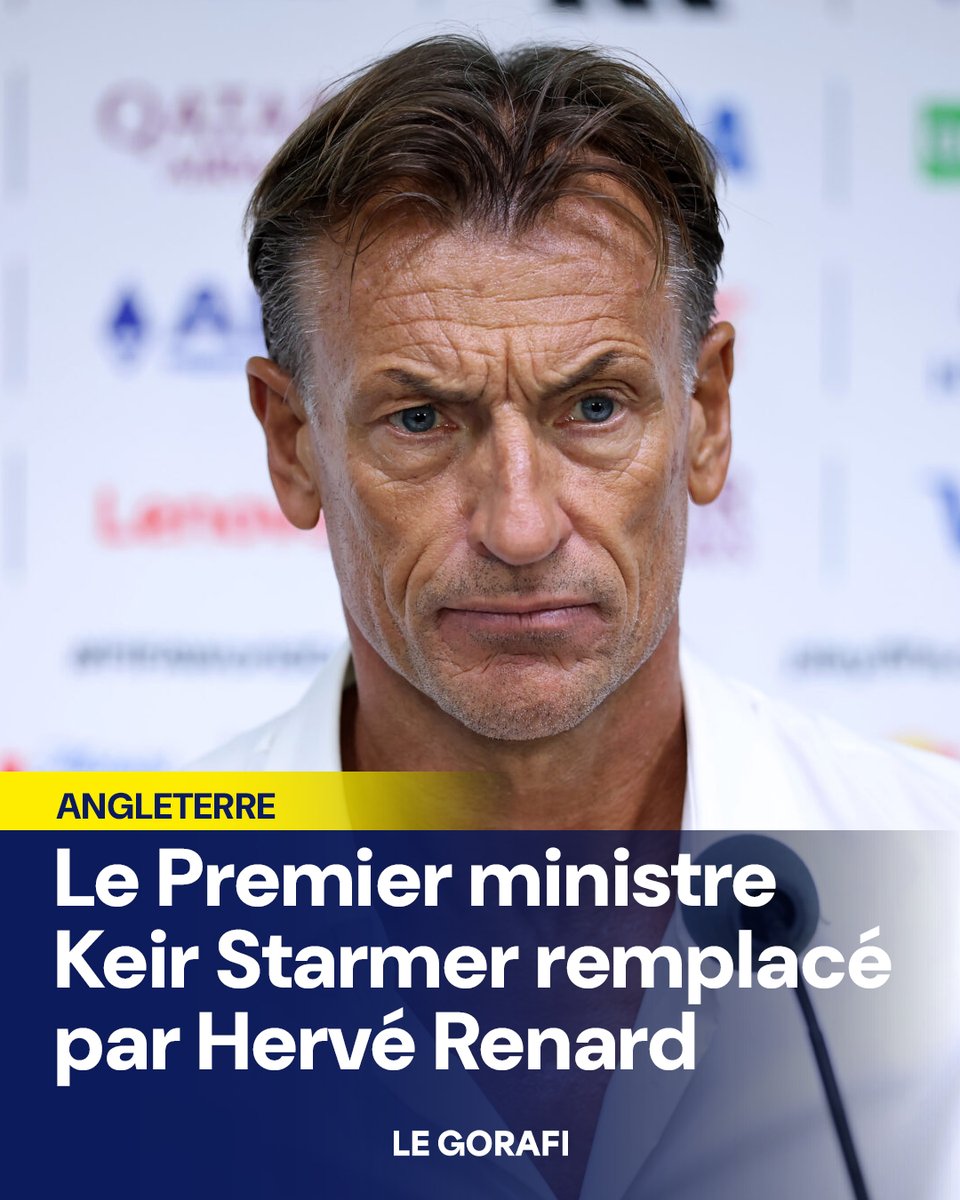 le_gorafi's tweet photo. Le Premier ministre Keir Starmer remplacé par Hervé Renard https://t.co/l2HWOk8KX4