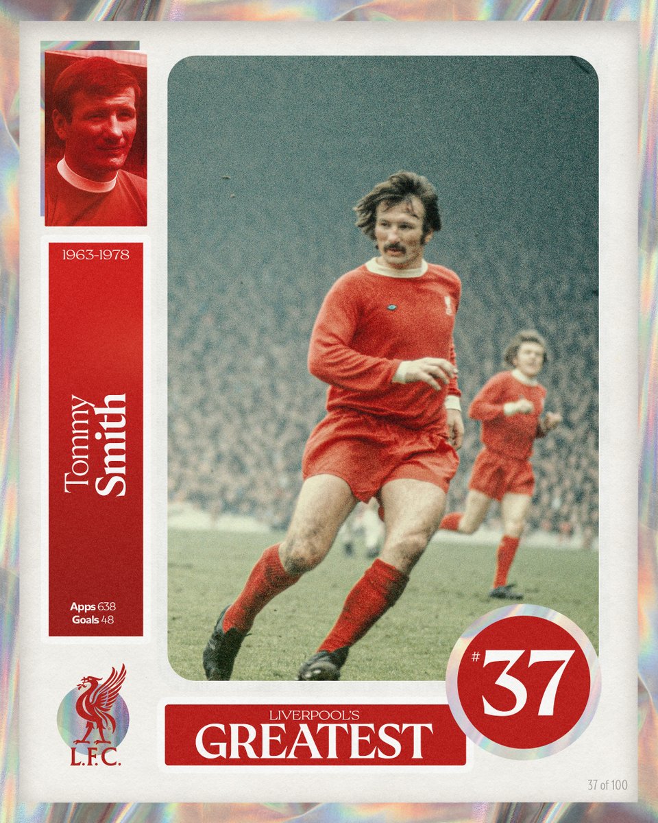 LFC's tweet photo. Liverpool's Greatest - No.37: Tommy Smith 💪