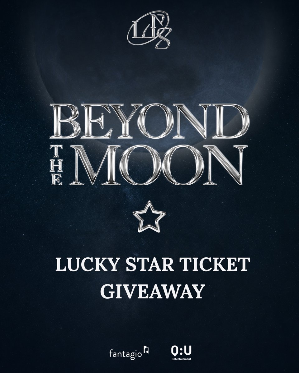 quenterofficial's tweet photo. 🚀✨LUCKY STAR TICKET - INSTAGRAM GIVEAWAY ✨🚀

One lucky winner in each city will receive a LUCKY STAR TICKET – Q:U's most exclusive fan experience.

✨ Personalised GA Ticket
✨ Line Jump within GA 
✨ 6:1 Photo with all LUN8 members and YOU
✨ One Free GA Ticket to gift to a Friend
✨ Signed LUN8 Album

📍This ticket cannot be purchased and is NOT for sale.

!Head over to our Instagram channel and follow the below steps!

1️⃣ Like the Lucky Star Post
2️⃣ Follow @ qu.entertainment
3️⃣ Comment the city you are applying for & tag 3 of your friends
4️⃣ Repost the Lucky Star post to increase your chance

📅 Entries close on [26.06.2026 at 12 PM CEST]
📢 Winners will be chosen and announced via Instagram Story on the 28th of June 2026.

Good luck, LUV8! See you – Beyond The Moon. 🚀

@lun8_official #QUEntertainment 
#LUN8 #루네이트 #LUV8 
#BEYONDTHEMOON #LUN8EuropeTour