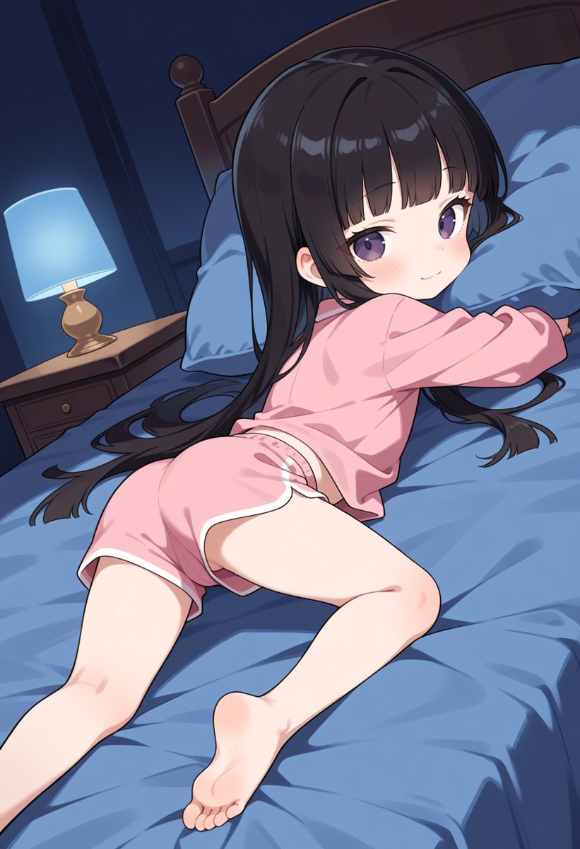 Yuemon_8964's tweet photo. おやすみ黒髪少女（凛ちゃん） https://t.co/9RbEkfccSL
