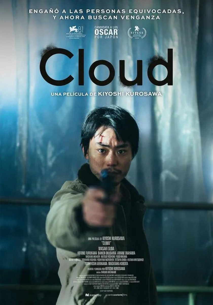 KresalaZinema's tweet photo. El martes 23, podremos ver CLOUD (dirigida por Kiyoshi Kurosawa). ¡En la gran pantalla!

La sesión comenzará a las 19:30h en los Cines Trueba. ¡No os la perdáis!

🎟️ https://t.co/KkAveRqJkx
🎬 https://t.co/tvJHv946Xe https://t.co/ytckWnaP3a