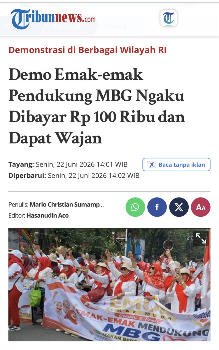 MuhadklyAcho's tweet photo. Setidaknya emak-emak ini jujur mengakui dan kita jadi tau. Tapi ya kita ga bisa apa-apa juga kan? https://t.co/nnAzRLJWQp
