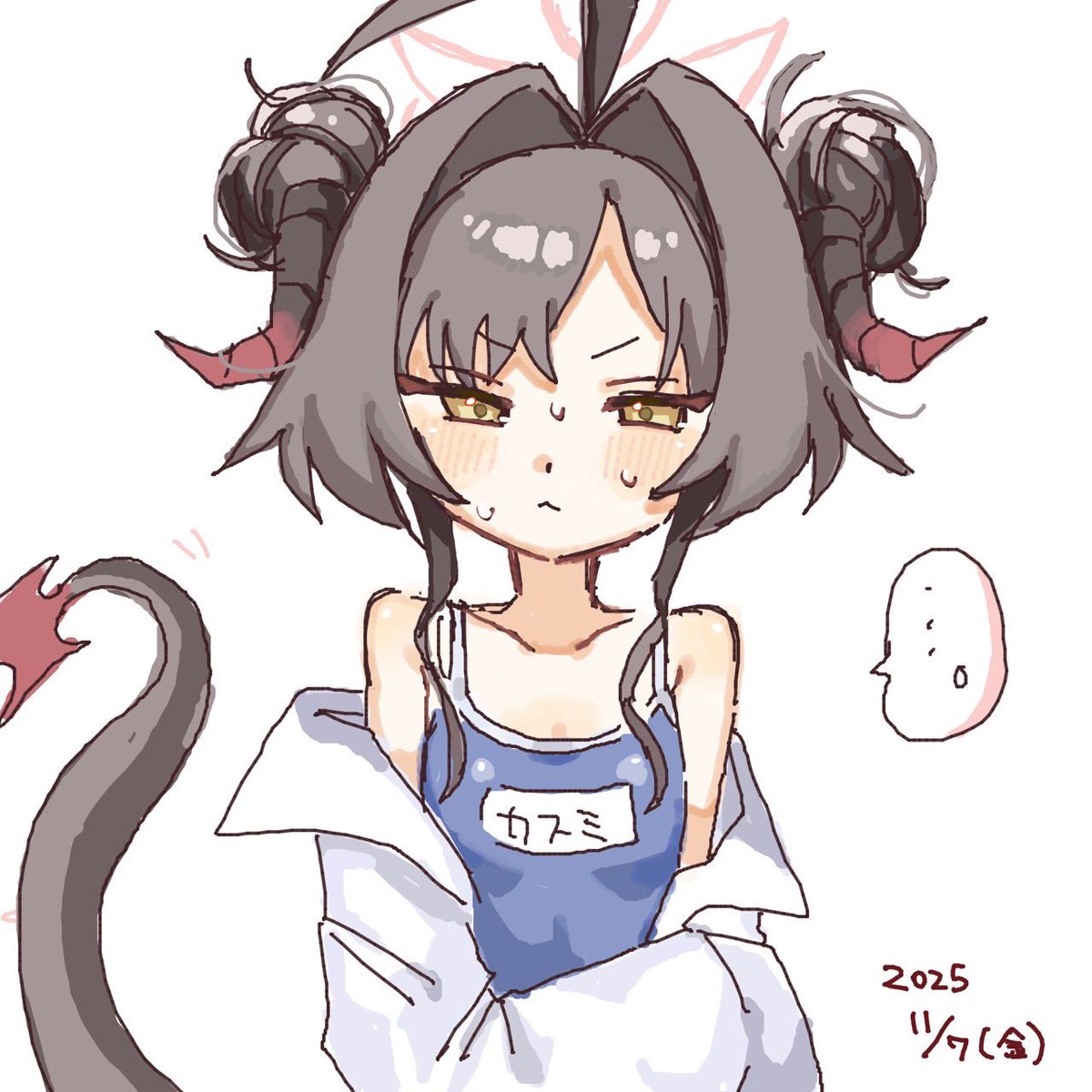 momajiro_t's tweet photo. ちなみに別デザイン水着カスミは過去に3回描いている(描きすぎ) https://t.co/hhrDdqo3nS