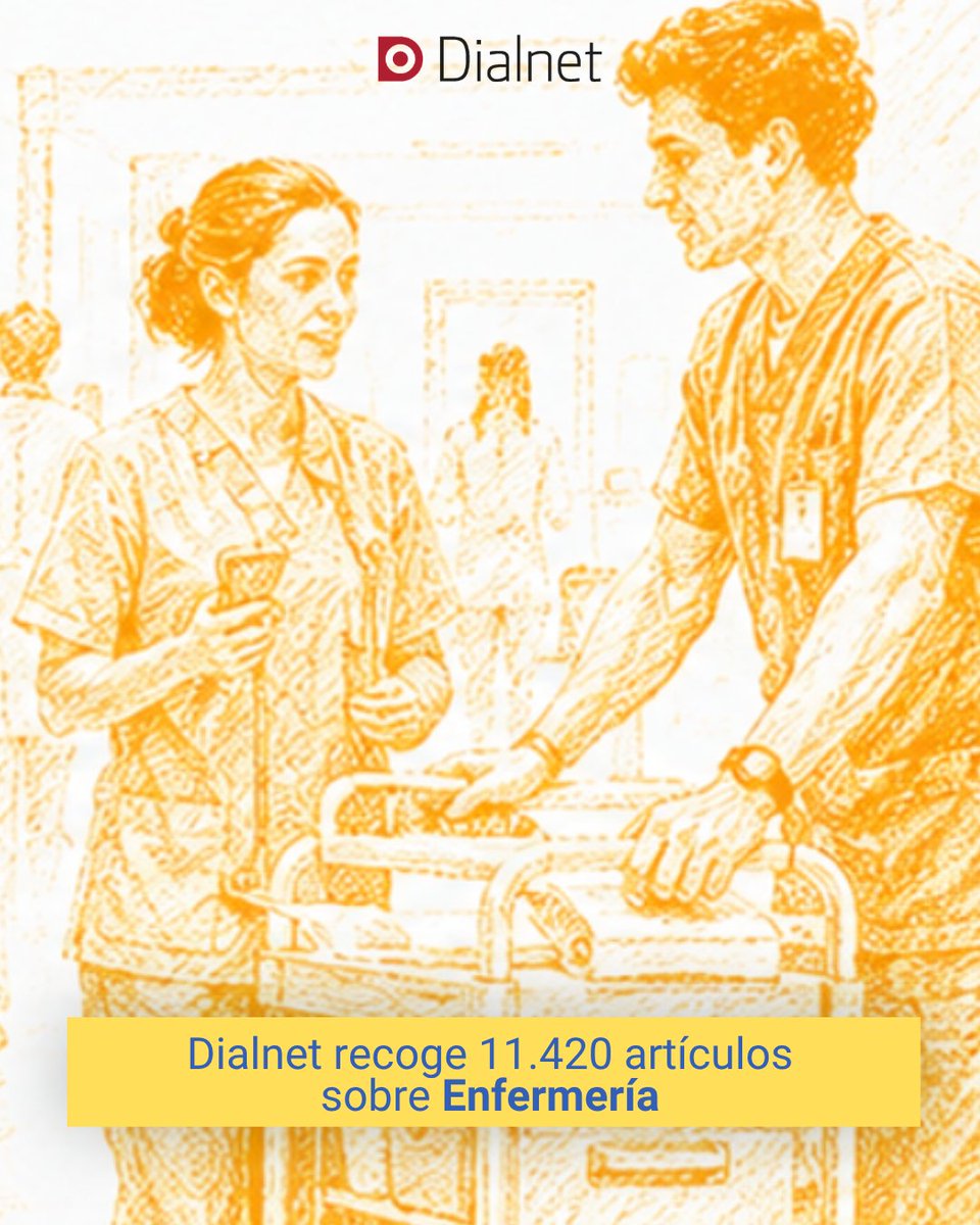 dialnet's tweet photo. 🩺 Dialnet reúne 11.420 artículos sobre Enfermería, una muestra de la fortaleza investigadora de una disciplina esencial para la salud y los cuidados. Entre las revistas más citadas destacan 'Enfermería clínica' (292 citas) y 'Enfermería global' (206 citas) https://t.co/DrjtEVqCec
#Dialnet #Enfermería