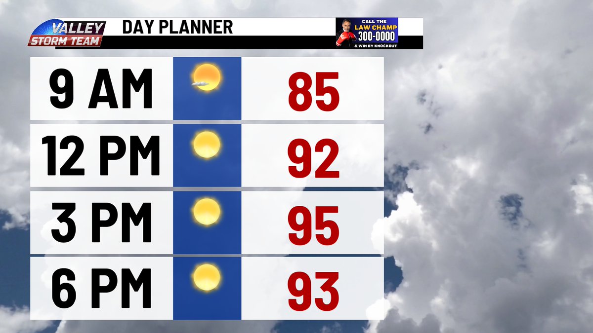 CraigVerleyTV's tweet photo. Today will be a typical late June kind of day. It will be hot and breezy with mostly sunny skies. Highs will range from 99 in Rio Grande City, to 94 in Brownsville, and 89 at SPI. The heat index will make it feel like 108-111 this afternoon. https://t.co/yWKjWPhpJ2