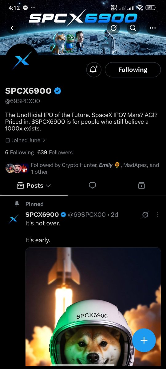Jennifer90n's tweet photo. @madapescall @69SPCX00 Been backing SPCX6900 everywhere I can—from group chats to every crypto conversation that comes up.
Grateful to be part of this community and excited for what's ahead.
I'm here for the long haul. Buckled up, diamond hands on, and ready for the ride. https://t.co/7v13YLAsV0