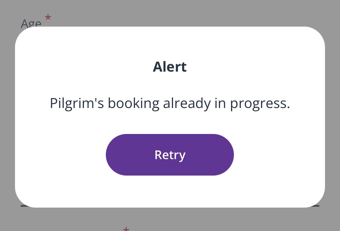 RaviRamalinga's tweet photo. @ttd_updates Hare Govinda,

I am trying to book online using laptop or mobile since 3 months. I am getting same error all the time. Kindly help. https://t.co/0XnIa2CuOg