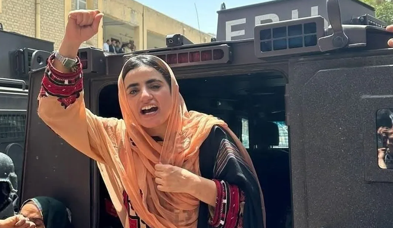 baloch_ambreen's tweet photo. Sentencing #MahrangBaloch to life sends a message that peaceful struggle isn’t allowed. Yet history shows leaders like #AtaullahMengal, #KhairBakhshMarri, #BenazirBhutto, #NawazSharif, and #ImranKhan were also sentenced, with time revealing who was right or wrong. https://t.co/gIKQBflsEJ