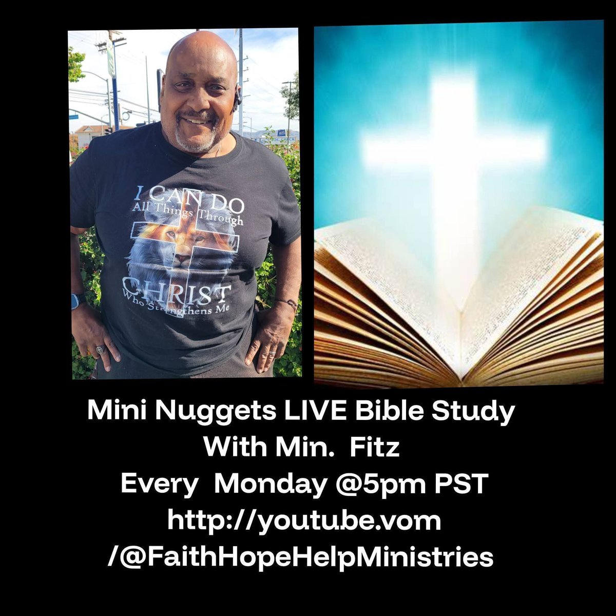 FaithHopeHelp's tweet photo. Monday's prayer, scripture, word for the day &amp; Mini  Nuggets LIVE Bible study. 
#MinFitzNuggets  #dailyprayer https://t.co/Tg4a89SSln