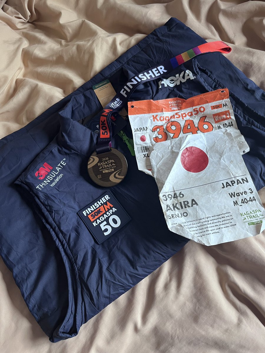 popoakr's tweet photo. 加賀スパトレイル　by UTMB
50k無事に完走しました🏃‍➡️

悪天候で気温が下がり、かなり走りやすかった😊
関係者の皆さん、スタッフの方々に心から感謝します！！ありがとうございました🙌

#加賀スパ
#トレイルランニング https://t.co/QhdcCZUKdq