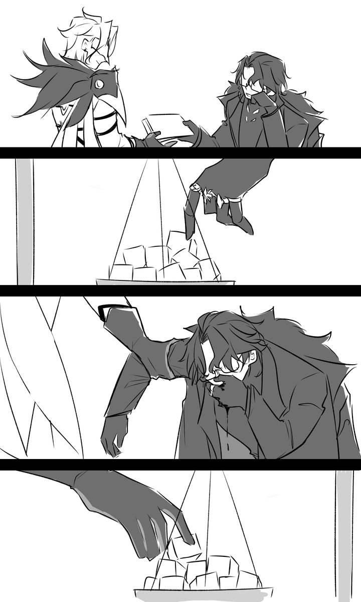 _AzureMei_'s tweet photo. Pantalone + Dottore
Fair exchange (or how I view their relationship) https://t.co/UA46J4vj01