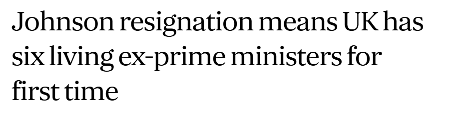gi_dalor's tweet photo. Soon a new record for living ex-Prime Ministers (9), broken for the 4th time in less than 4 years. Italian politics used to be like this, but that was because no party had a majority.
In the UK these days, no Prime Minister has a party. https://t.co/TrNFec6KgC